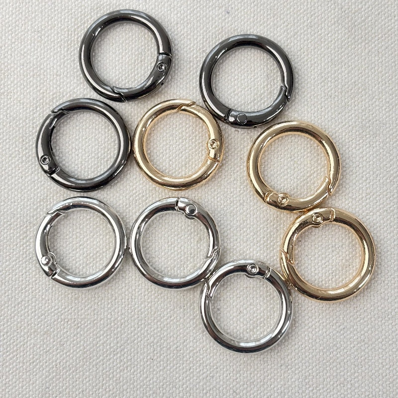 Boucle Mousqueton Rond à Ressort en Alliage de Zinc - 16mm