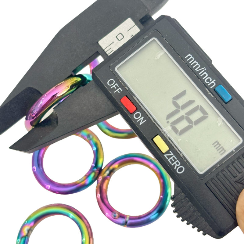 Boucle Mousqueton Rond à Ressort en Alliage de Zinc - Iridescent - 19mm