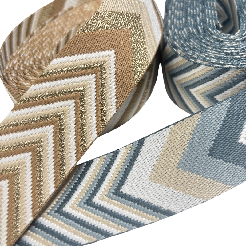 Sangle jacquard à motif de flèches - Épaisseur 1,7mm - 38mm