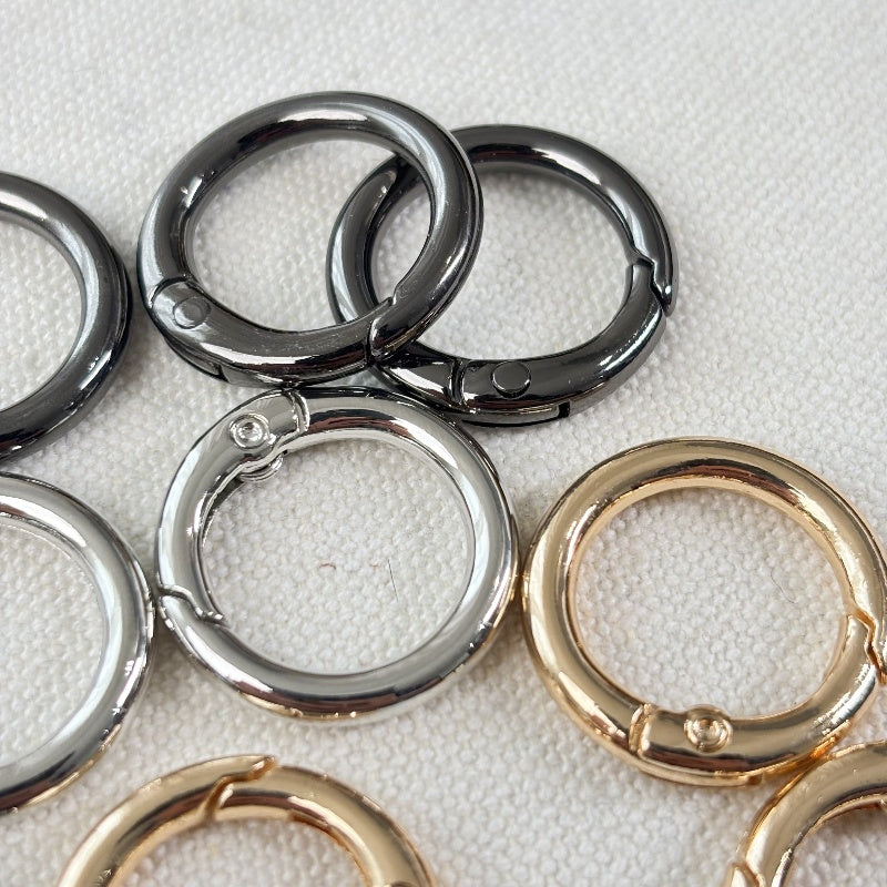 Boucle Mousqueton Rond à Ressort en Alliage de Zinc - 16mm