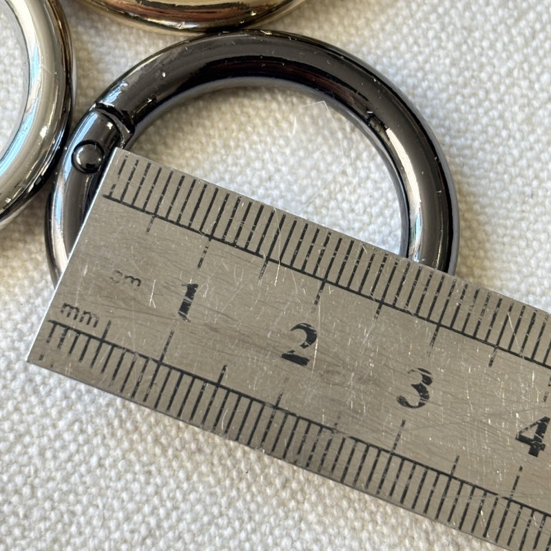 Boucle Mousqueton Rond à Ressort en Alliage de Zinc - 25mm