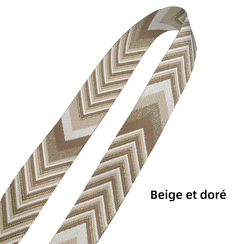 Sangle jacquard à motif de flèches - Épaisseur 1,7mm - 38mm