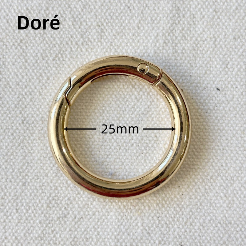 Boucle Mousqueton Rond à Ressort en Alliage de Zinc - 25mm