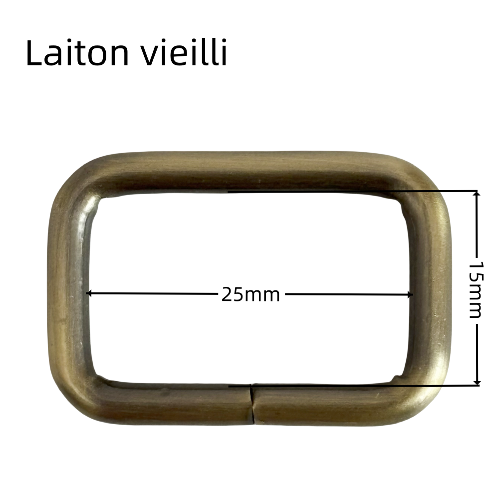 Anneaux rectangulaire en métal - 25mm