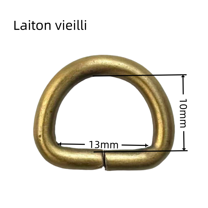 Anneaux demi-lune en métal - 12mm