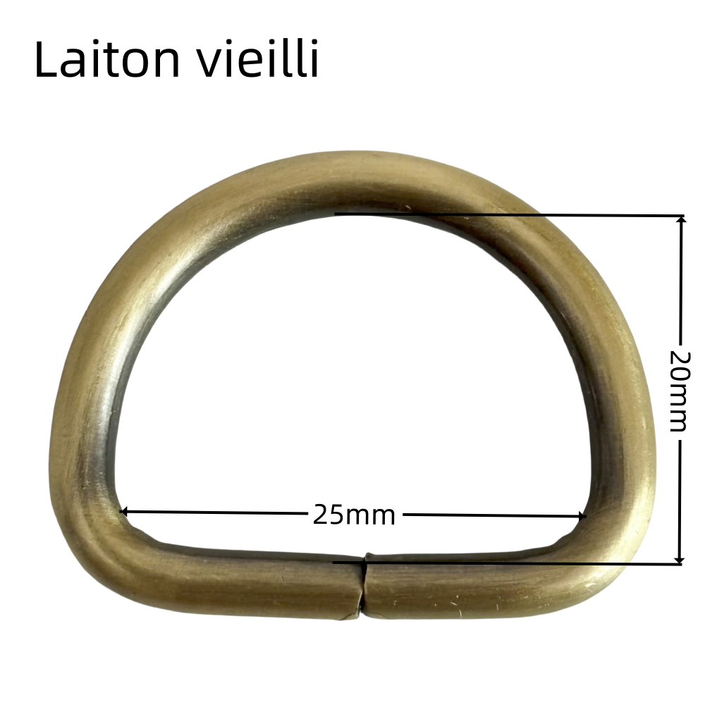 Anneau demi-lune en métal - 25mm