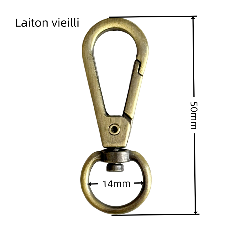 Mousquetons en métal - rond - 12mm