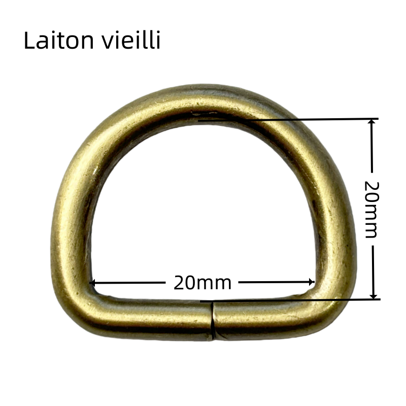 Anneau demi-lune en métal - 20mm