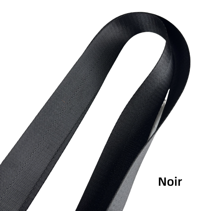 Bandoulière réglable pour sac - à chevrons de couleur unie- 38mm