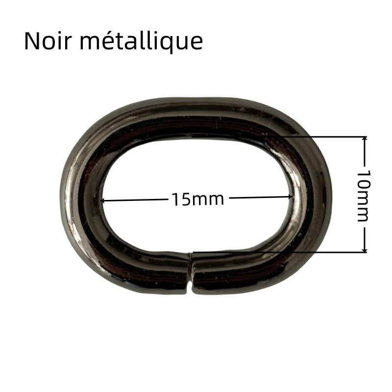 Anneaux ovale en métal - 15mm