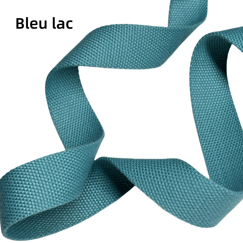 Bandoulière réglable pour sac - en coton polyester de couleur unie - 25mm