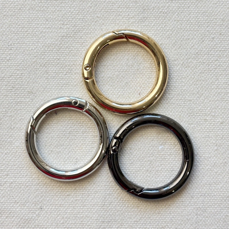 Boucle Mousqueton Rond à Ressort en Alliage de Zinc - 25mm