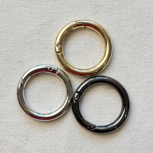 Boucle Mousqueton Rond à Ressort en Alliage de Zinc - 25mm