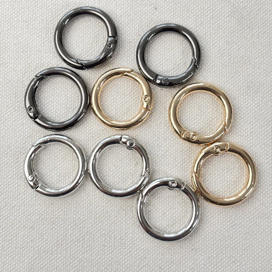 Boucle Mousqueton Rond à Ressort en Alliage de Zinc - 16mm