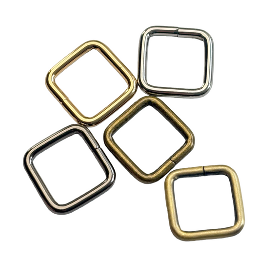 Anneau rectangulaire en métal - 15×15mm