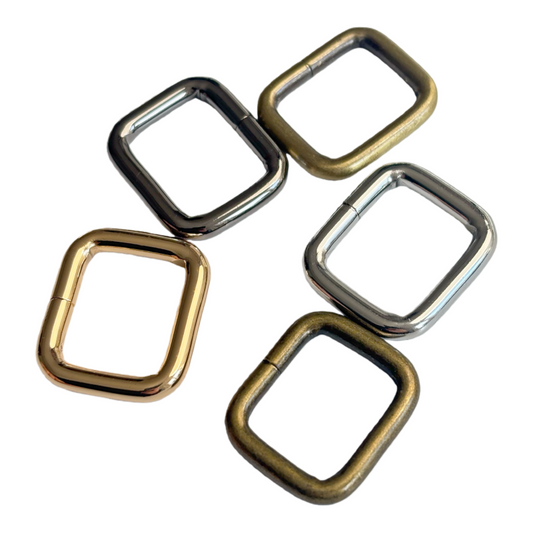 Anneau rectangulaire en métal - 20×15mm