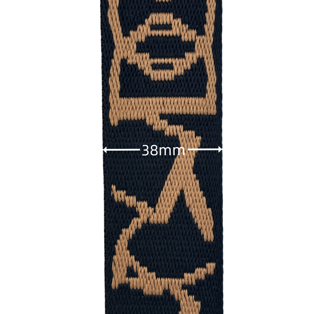 Sangle jacquard - Épaisseur 1,5mm - 38mm