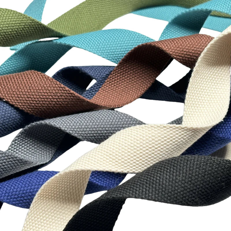 Bandoulière réglable pour sac - en coton polyester de couleur unie - 32mm