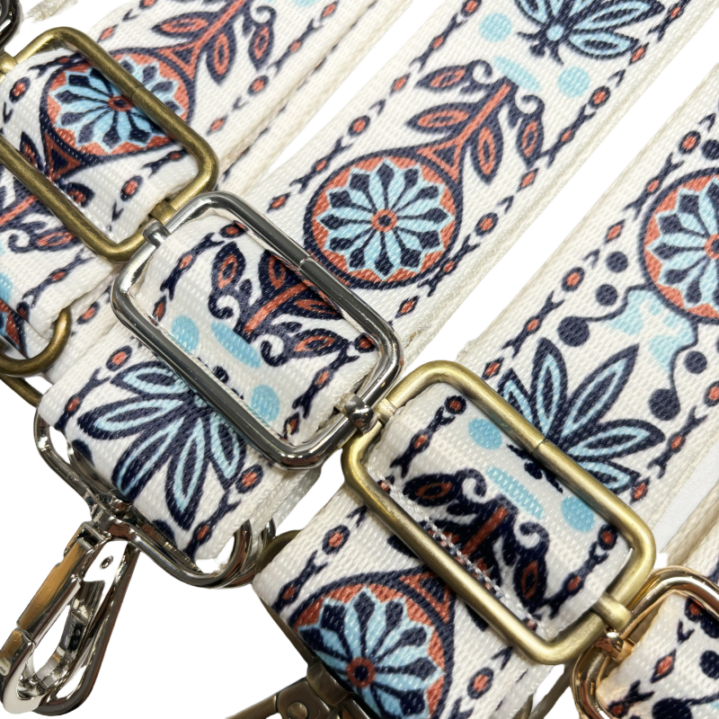 Bandoulière à motifs réglable pour sac - Fleurs - 38mm