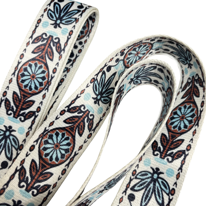 Bandoulière à motifs réglable pour sac - Fleurs - 38mm