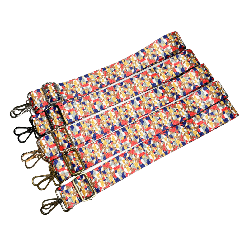 Bandoulière à motifs réglable pour sac - motif géométrique - 38mm