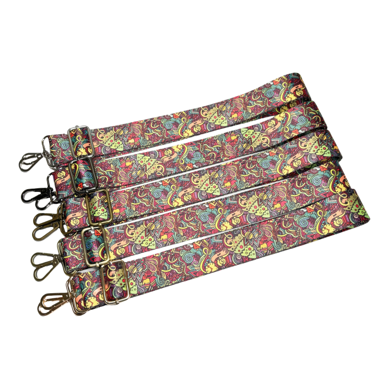 Bandoulière à motifs réglable pour sac - Multicolore - 38mm