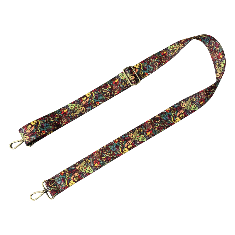 Bandoulière à motifs réglable pour sac - Multicolore - 38mm