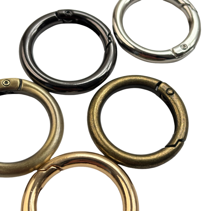 Boucles mousqueton Rond à Ressort en Alliage de Zinc - 25mm