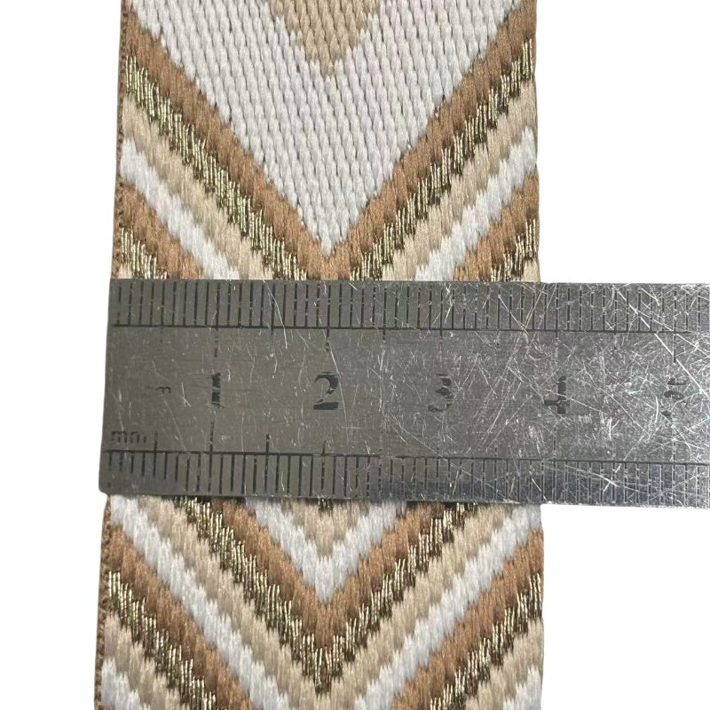 Sangle jacquard à motif de flèches - Épaisseur 1,7mm - 38mm