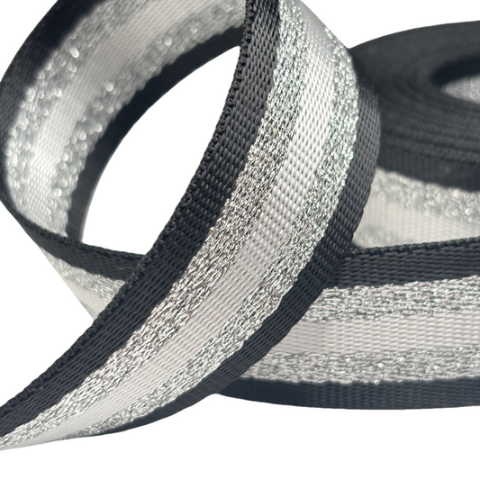 Sangle Rayée Brillante - Épaisseur 1,3mm - 32mm