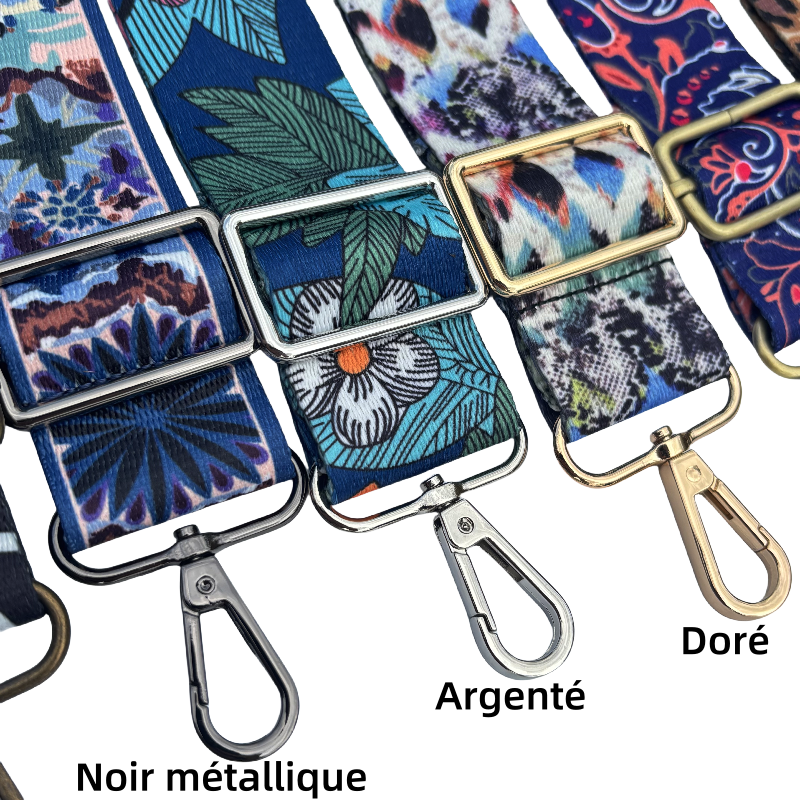 Bandoulière réglable pour sac - sangles à motifs - 38mm