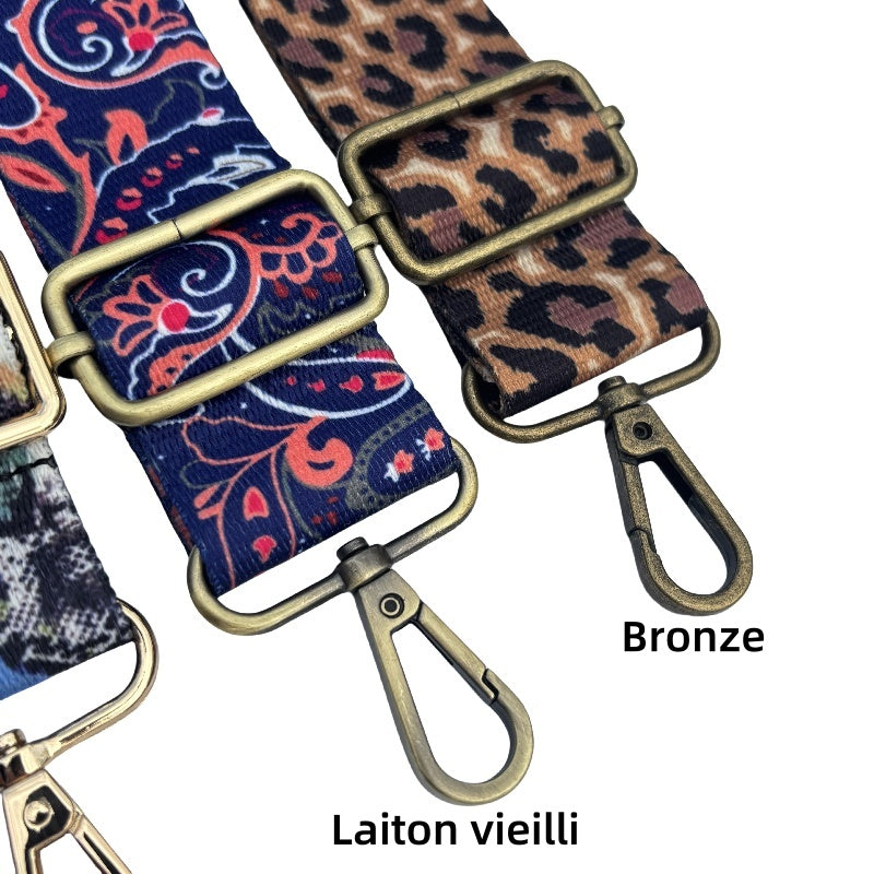 Bandoulière réglable pour sac - sangles à motifs - 38mm