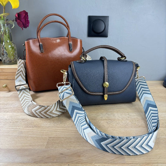 Bandoulière réglable pour sac - jacquard à motif de flèches - 38mm