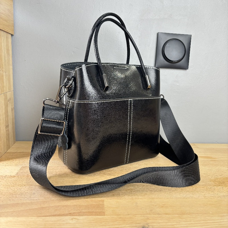 Bandoulière réglable pour sac - à chevrons de couleur unie- 38mm