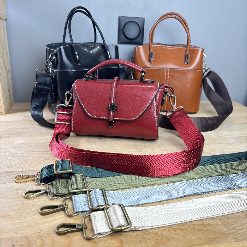 Bandoulière réglable pour sac - à chevrons de couleur unie- 38mm