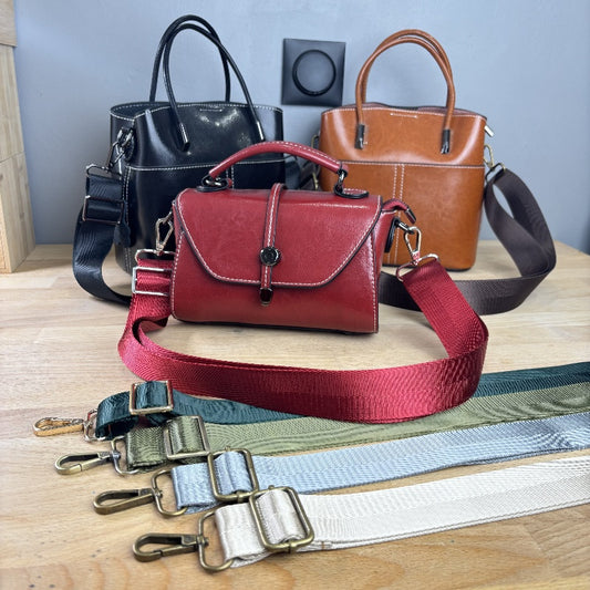 Bandoulière réglable pour sac - à chevrons de couleur unie- 38mm
