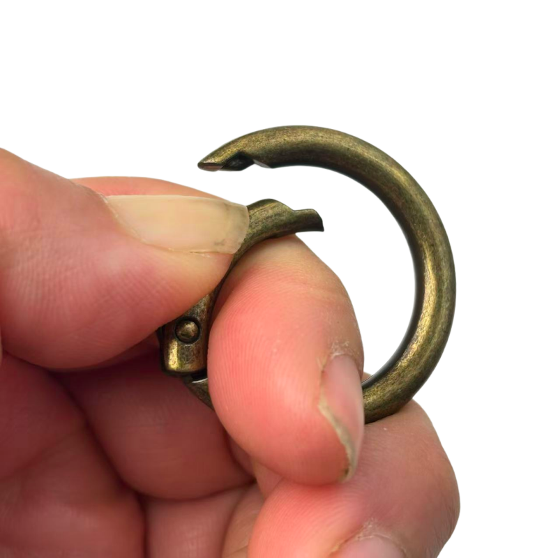 Boucles mousqueton Rond à Ressort en Alliage de Zinc - 25mm