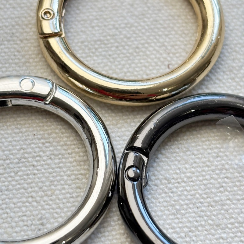 Boucle Mousqueton Rond à Ressort en Alliage de Zinc - 25mm