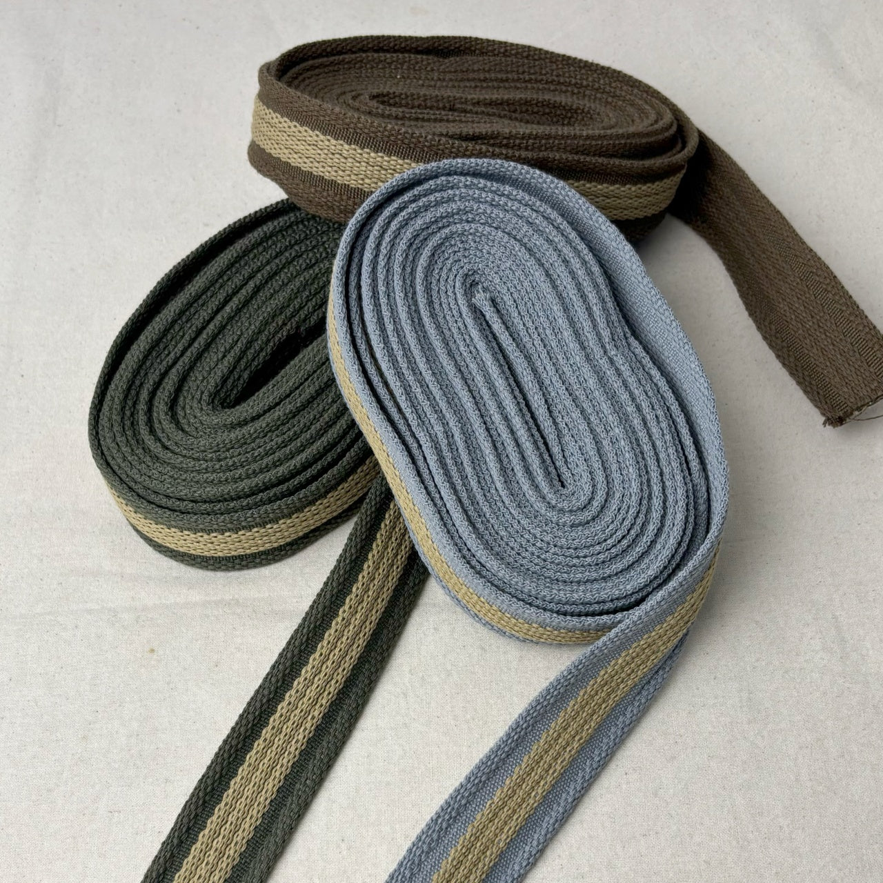 Sangles à rayures en coton polyester -Épaisseur 2,8mm - 32mm