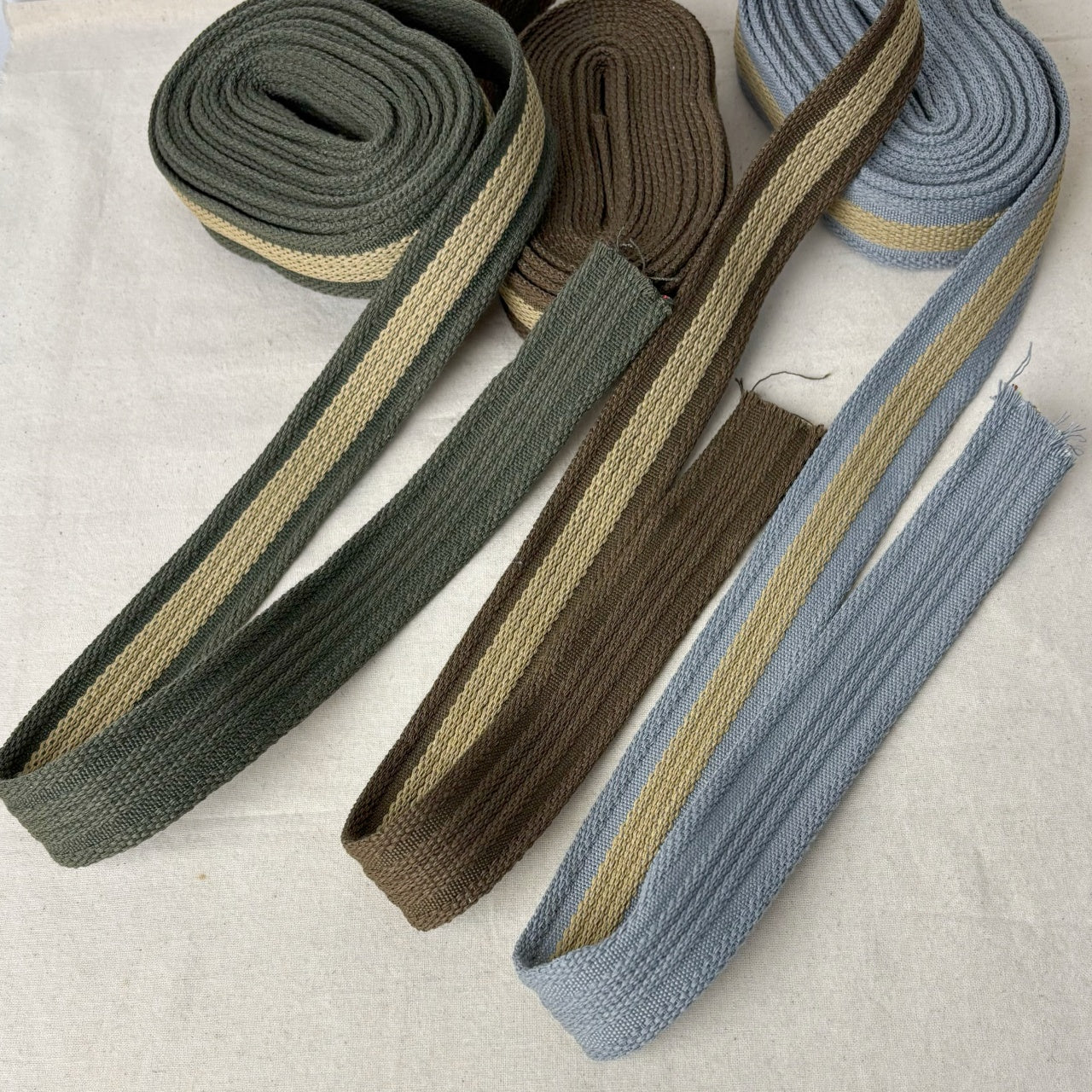 Sangles à rayures en coton polyester -Épaisseur 2,8mm - 32mm