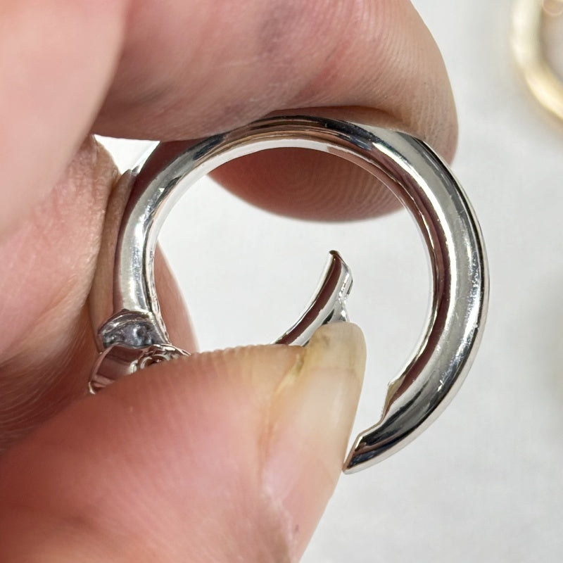 Boucle Mousqueton Rond à Ressort en Alliage de Zinc - 16mm