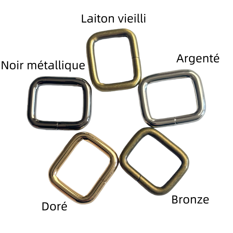 Anneaux rectangulaire en métal - 20×15mm