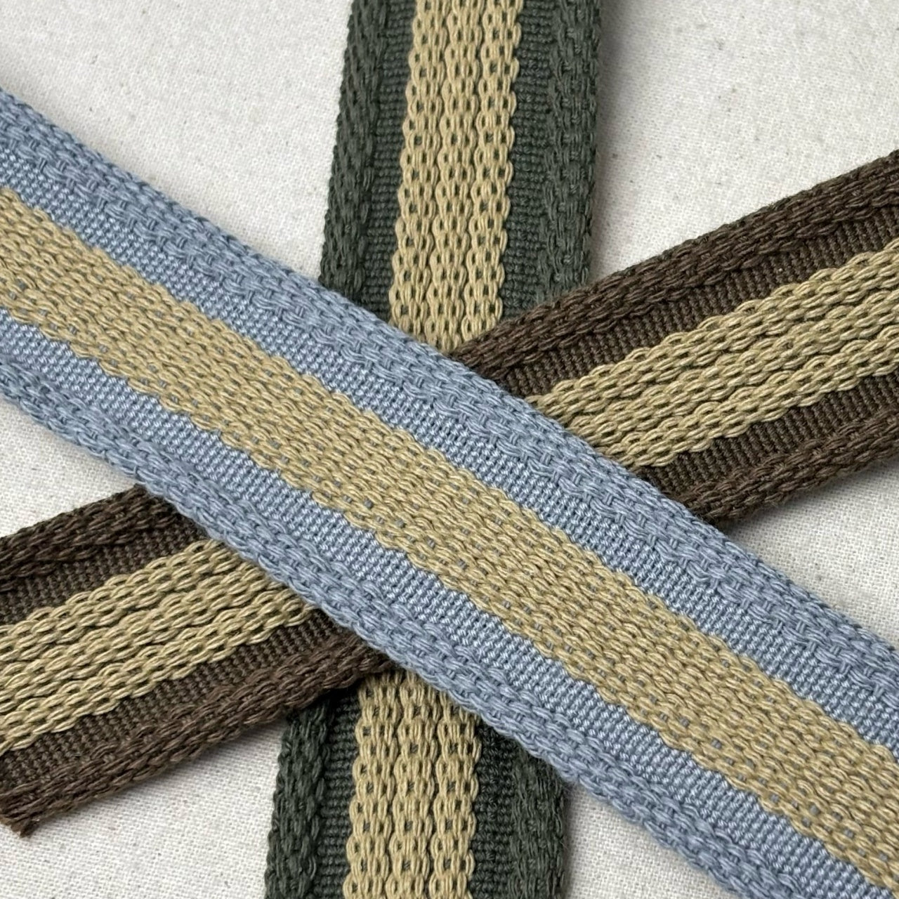 Sangles à rayures en coton polyester -Épaisseur 2,8mm - 32mm