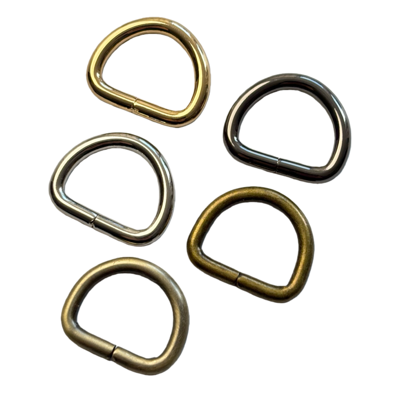 Anneau demi-lune en métal - 15×12mm