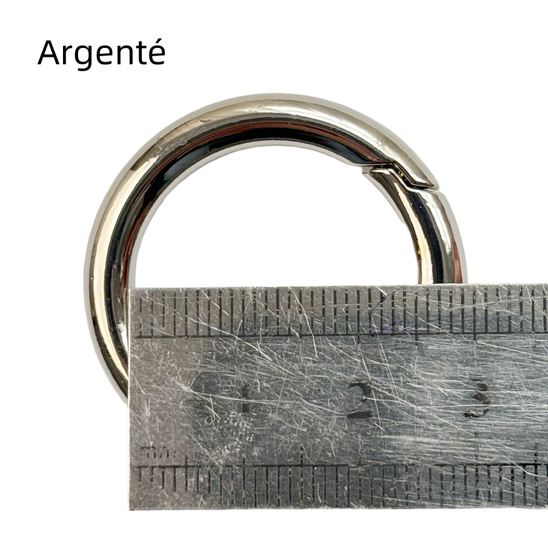 Boucles mousqueton Rond à Ressort en Alliage de Zinc - 25mm
