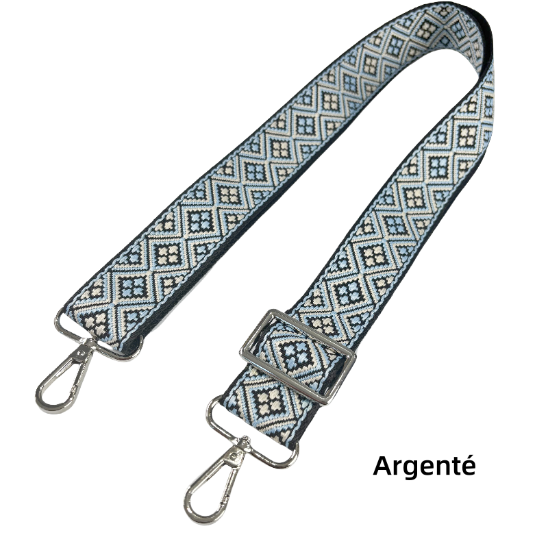 Bandoulière réglable pour sac - jacquard - 38mm