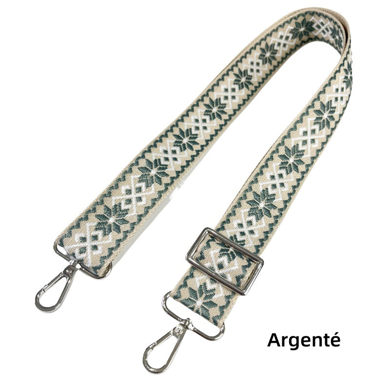 Bandoulière réglable pour sac - jacquard - 38mm