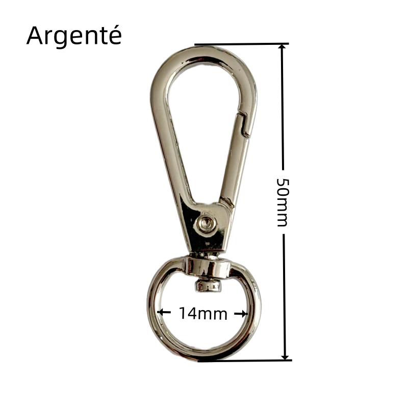 Mousquetons en métal - rond - 12mm