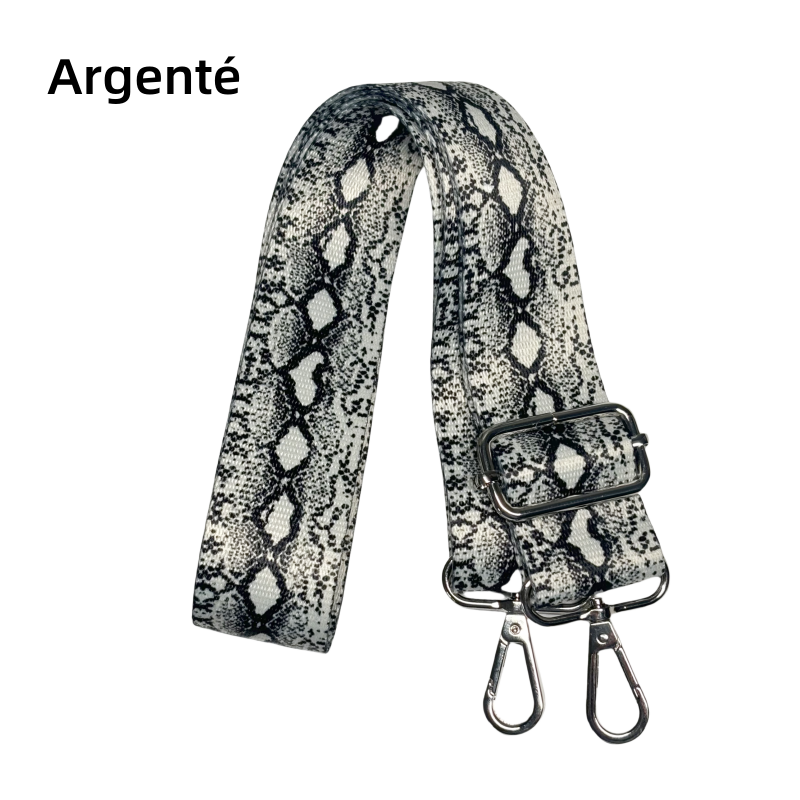 Bandoulière à motifs réglable pour sac - Imprimé serpent - 38mm