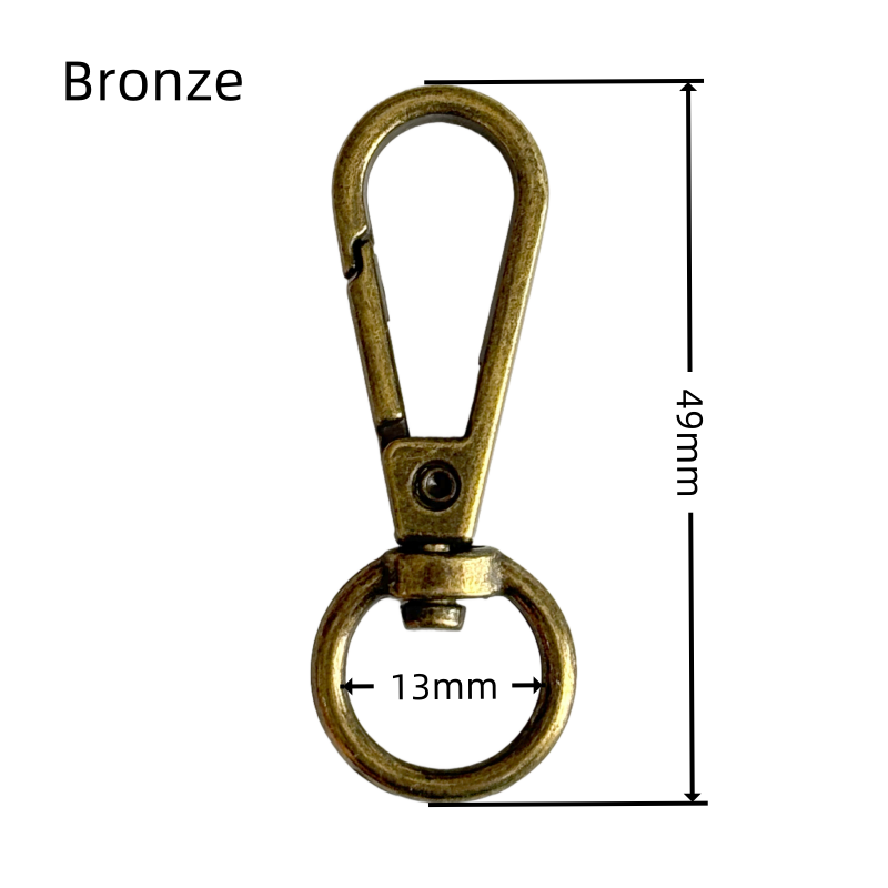 Mousquetons en métal - rond - 12mm